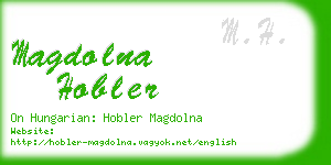 magdolna hobler business card